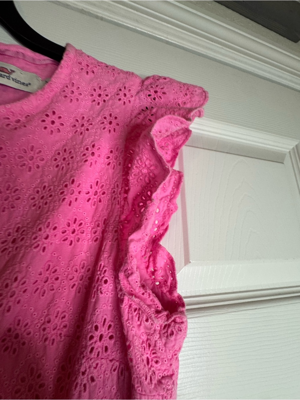Vineyard Vines Pink Eyelet Mini Dress - Picture 6 of 7